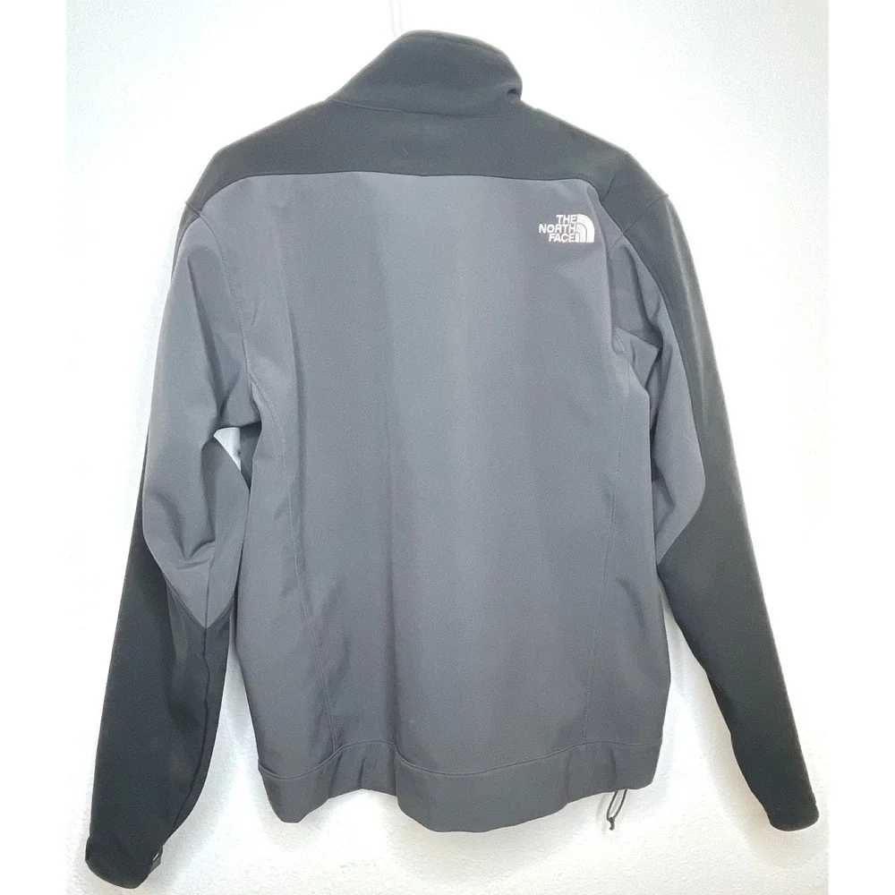 The North Face Mens Jacket Apex Softshell Colorblock Medium Grey Black